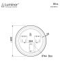Καθρέπτης Ø60εκ. Φωτιζόμενος Εμπρός Led 15watt Μαύρο Μεταλλικό Πλαίσιο με ασσύμετρη εσοχή Luminor Bliss Bli60 