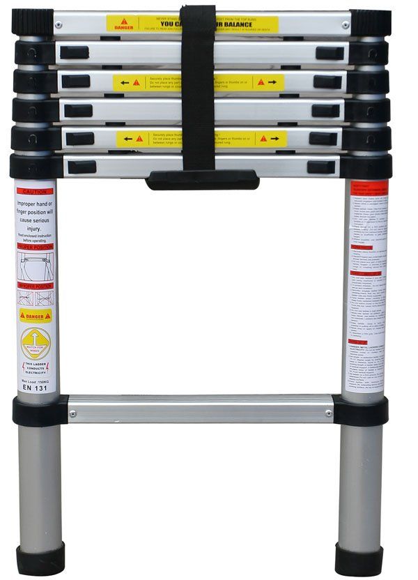 Ladder 200 Tηλεσκοπική Σκάλα αλουμινίου ύψους 2m με 7 σκαλιά JALO