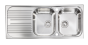 Sanitec Νεροχύτης Ανοξείδωτος 116×50 10647 Atlantic Σατινέ 10647-aristeros