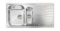 Sanitec Νεροχύτης Ανοξείδωτος 100×50 11455 Cometa Σατινέ 11455-dexes