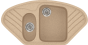 Sanitec Νεροχύτης 302 Classic 96×51 302-10-Granite-Beige