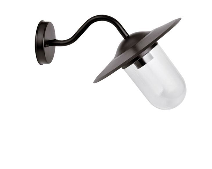 Απλίκα Τοίχου Ανοξείδωτη IP65 Μαύρο Viokef Campana 4137300