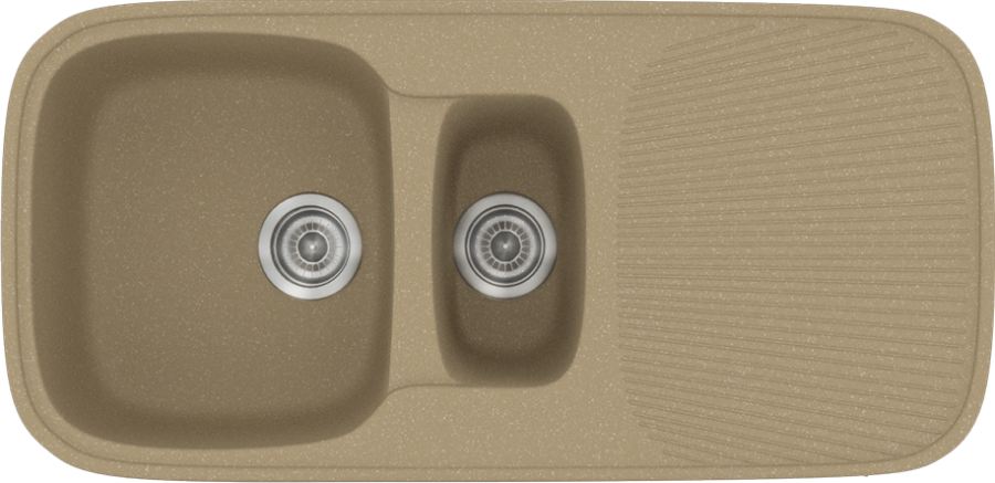 Sanitec Νεροχύτης 301 Classic 97×50 301-15-Metallic-Cream