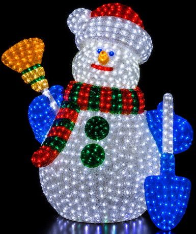 2700Led 3D Φωτιζόμενος Ακρυλικός Χιονάνθρωπος Με Μετασχηματιστή Ip44 ,120(Η) x 100cm Lianos L200-011-M-3