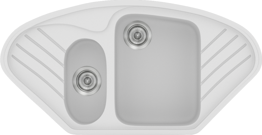 Sanitec Νεροχύτης 302 Classic 96×51 302-00-White