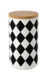 Κεραμικό Δοχείο 1000ml  Ασπρόμαυρο Μοτίβο 10,3x18,5cm Etoile MB-1833A