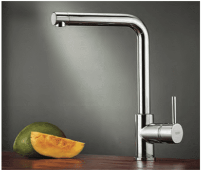 Μπαταρία Νεροχύτη Κουζίνας Χρωμέ με υψηλό περιστρεφόμενο ρουξούνι Armando Vicario Fluo 18510-100