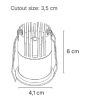 Downlight σποτ 5W 3CCT σε λευκή απόχρωση D: 4.1x6cm X00360W