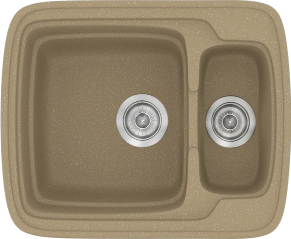 Sanitec Νεροχύτης 314 Classic 60×51 314-15-Metallic-Cream