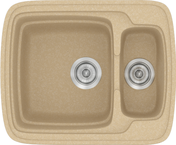 Sanitec Νεροχύτης 314 Classic 60×51 314-45-Granite-Cappuccino