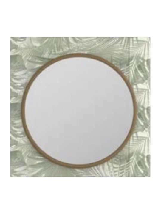 Καθρέπτης Στρογγυλός Ø60cm Μεταλλικό Πλαίσιο Μπρονζέ Savvopoulos Ivy Round 8936-7593