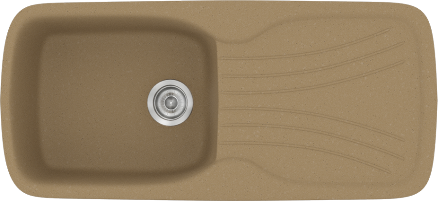 Sanitec Νεροχύτης 308 Classic 97×51 308-16-Metallic-Coffee