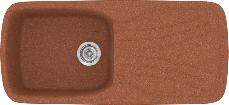 Sanitec Νεροχύτης 308 Classic 97×51 308-20-Granite-Terracota