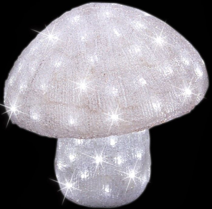 3D Φωτιζόμενο Ακρυλικό Μανιτάρι Με 120Led Λευκό Φωτισμό Και Μετασχηματιστή Ip44,35(Η)cm Lianos 58977