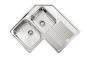 Sanitec Νεροχύτης Ανοξείδωτος 83×83 11298 Ζenith Αντιχαρακτικός 11298-dexes