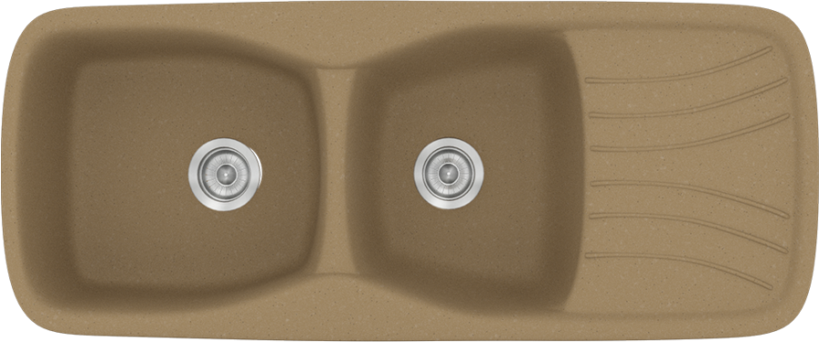 Sanitec Νεροχύτης 311 Classic 120×51 311-16-Metallic-Coffee