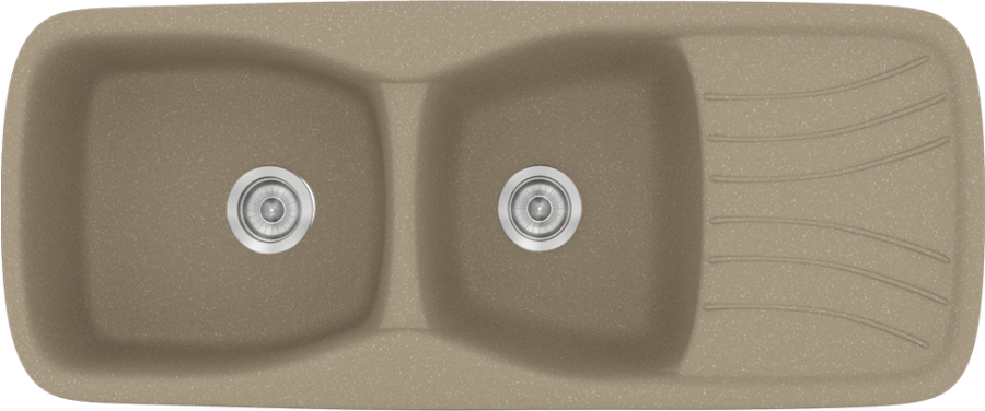 Sanitec Νεροχύτης 311 Classic 120×51 311-42-Granite-Taupe
