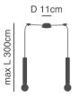 SE21-NM-5-NM2 ADEPT TUBE NICKEL MAT Nickel Matt Pendant+ HOMELIGHTING 77-8661