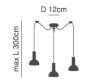 SE21-GM-4-BL3-MS3 ADEPT TUBE Gold Matt Pendant Black Metal Shade+ HOMELIGHTING 77-8647