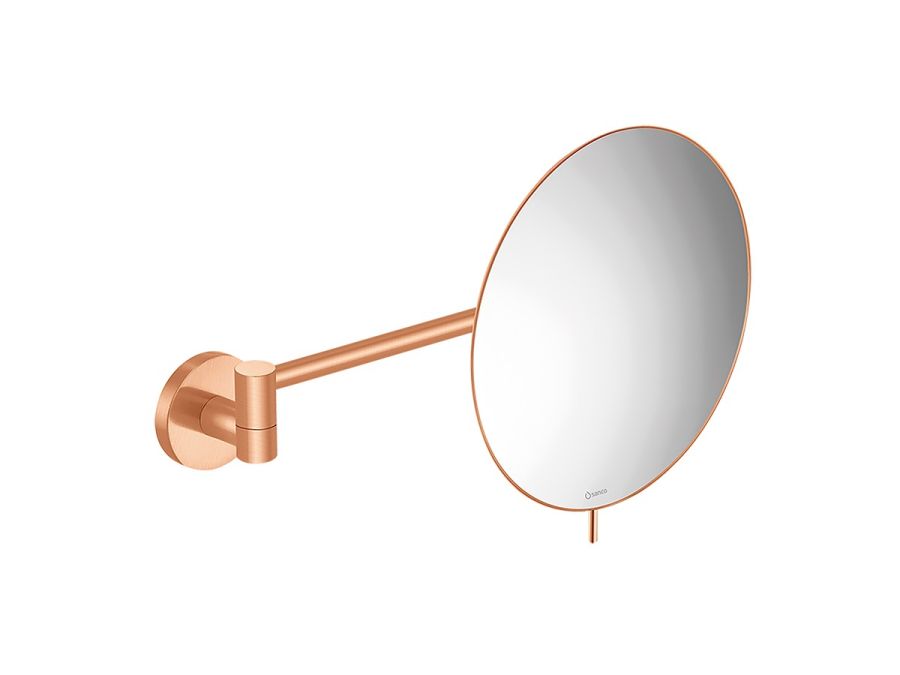 Καθρέπτης Μεγεθυντικός Επιτοίχιος Ø20x31 εκ. Μεγέθυνση x3 Brushed Rose Gold 24K Sanco Cosmetic Mirrors MR-705-AB6