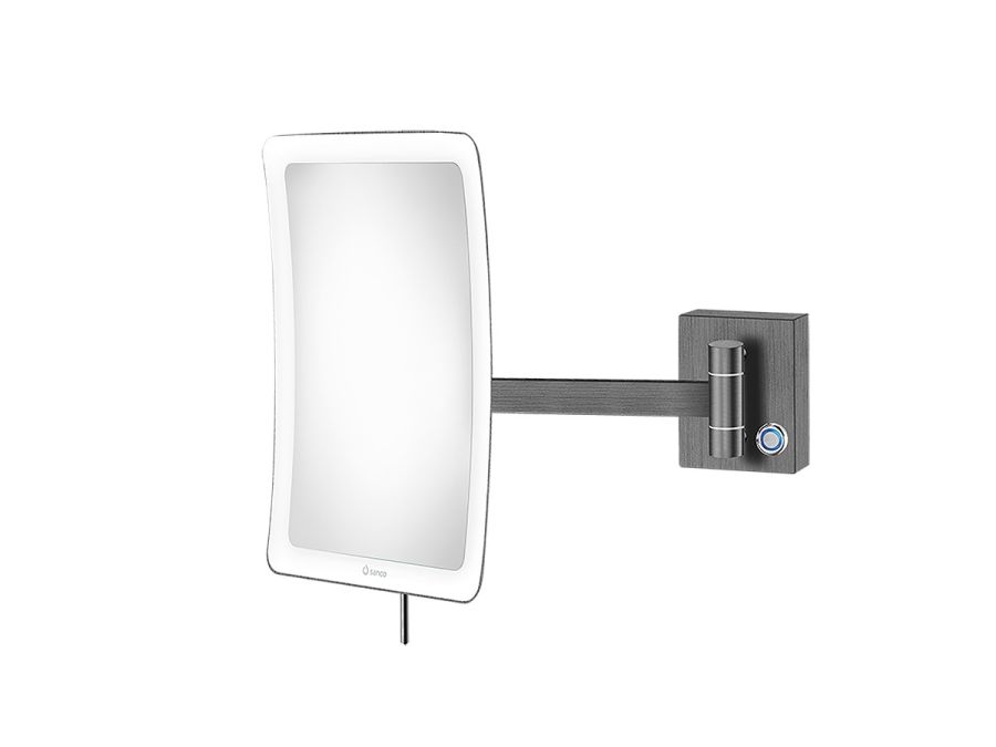 Επιτοίχιος Μεγεθυντικός Καθρέπτης x3 Led 5watt 220-240V IP44 Sanco Led Cosmetic Mirrors Brushed Gun Metal  MRLED-305-AB23