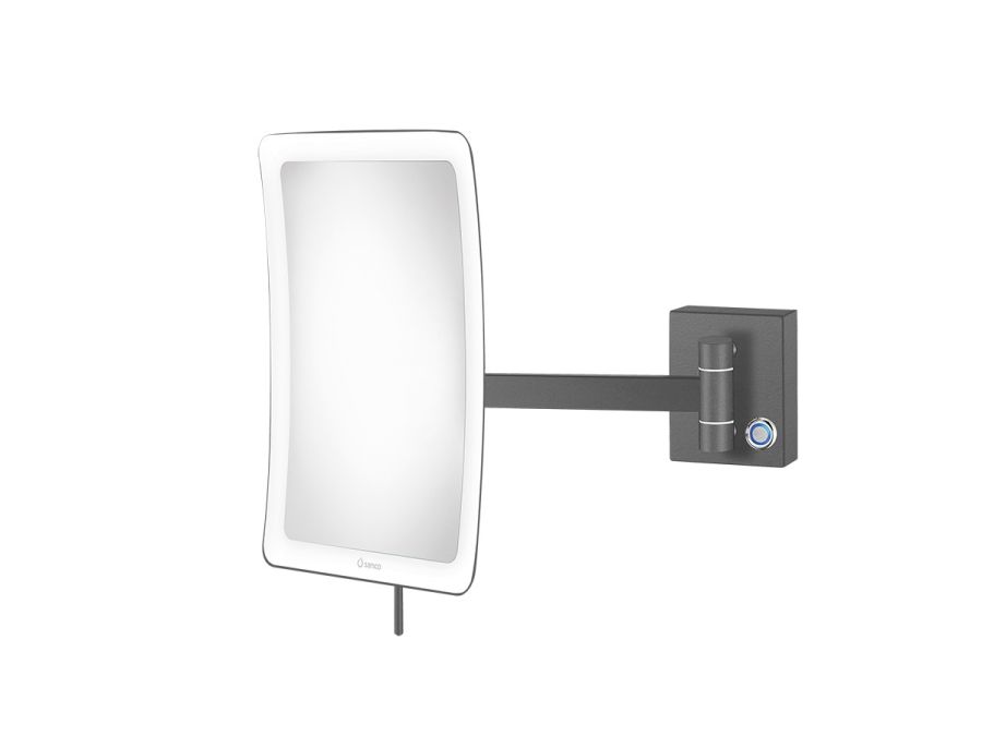 Επιτοίχιος Μεγεθυντικός Καθρέπτης x3 Led 5watt 220-240V IP44 Sanco Led Cosmetic Mirrors Antracite Grained MRLED-305-M118