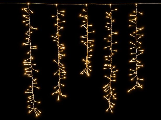 900Led Κουρτίνα Φοίνικας Επεκτεινόμενη Σταθερή Με Διάφανο Καλώδιο/Cluster Θερμό Λαμπάκι Και Μετασχηματιστή ip44 ,300 x 100cm (Kelvin: 2.500 - 3.000) Lianos 63328
