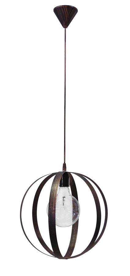 Κρεμαστό φωτιστικό μεταλλικό LAMA/35 1L PENDEL Φ35 COPPER Heronia 34-0086
