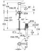 Μπαταρία Νιπτήρος Αναμεικτική Χρωμέ Grohe BauClassic 32862