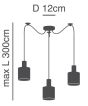 SE21-GM-4-BL3-SH1 ADEPT TUBE Gold Matt Pendant White Fabric Shade+ HOMELIGHTING 77-8598