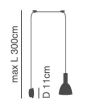 SE21-BL-4-NM1W-MS2 ADEPT TUBE Black Matt Wall Lamp Black Metal Shade+ HOMELIGHTING 77-8816