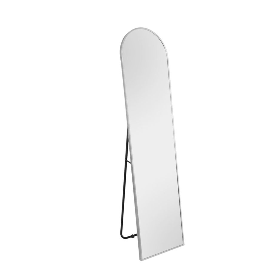 Καθρέπτης Ολόσωμος Επιδαπέδιος Π40XΥ160xB4cm Μέταλλο Silver Colored Mirrors & More BRITT 2210189