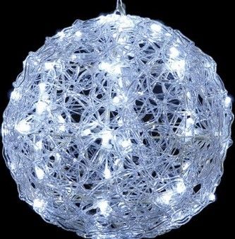 80Led Φωτιζόμενη Ακρυλική Μπάλα Με Ψυχρό Φωτισμό Και Μετασχηματιστή Ip44,25cm Lianos 52197