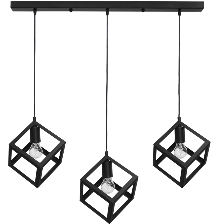 Κρεμαστό φωτιστικό KYVOS 3/L RAGA BLACK Heronia 34-0055