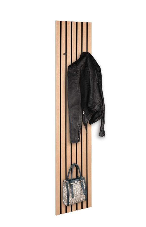 Κρεμάστρα Επίτοιχη Τριών Θέσεων M25xY160cm MDF Φυσικό Μαύρο Mirrors & More Grace 2270498