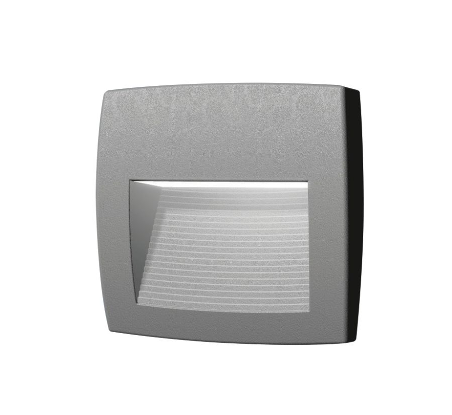 Απλίκα Εξ. Χώρου Ανθυγρή IP55 Γκρι, 3,2w CCT Led 400lm Fumagalli Lorenza Grey AS1.000.LXJ1K