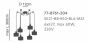 SE21-BR-10-BL6-MS1 MAGNUM BRONZE Black Metal Shade Pendant+ HOMELIGHTING 77-8761