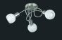 Πλαφονιέρα Οροφής 47xH20cm 3xE14 Nίκελ Ματ Trio Lighting Antibes R60173007