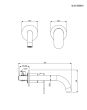 Μπαταρία Νιπτήρα Εντοιχισμού Inox Matt Armando Vicario Slim Iinox 500045-110