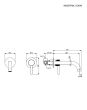 Μπαταρία Νιπτήρα Εντοιχισμού Inox Armando Vicario Industrial Inox 512045-110