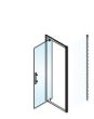 Πόρτα Ντουσιέρας 80 εκ. 1 Ανοιγόμενο, Προφίλ Χρώμιο, 6 χιλ. Κρύσταλλο Clean Glass, Ύψος 185 εκ. Axis Pivot PX80C-100