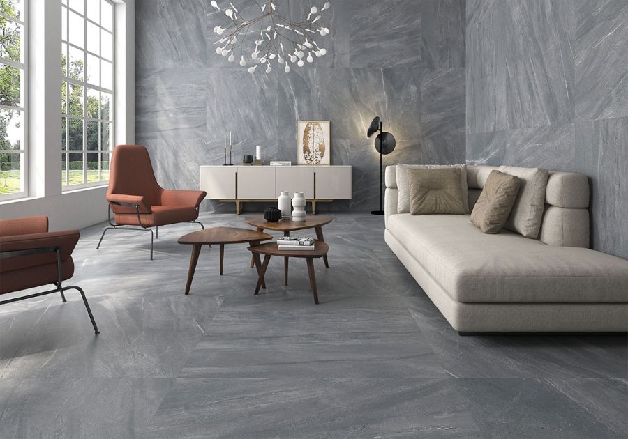 Γρανιτοπλακάκι Δαπέδου Πορσελανάτο Rettificato 60x120cm R10 Lavica Gris Mat