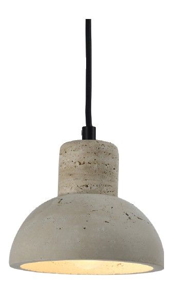 InLight Κρεμαστό φωτιστικό γκρι από travertine marble 1XΕ27 D:15 x 12.5cm 4094