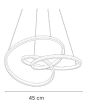 Κρεμαστό φωτιστικό LED 40W 3CCT by switch on base σε χρυσή απόχρωση D:45cm 6092-B-Golden