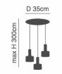 SE21-BL-4-3BL-MS1 ADEPT TUBE Black Pendant Black Metal Shade+ HOMELIGHTING 77-8544