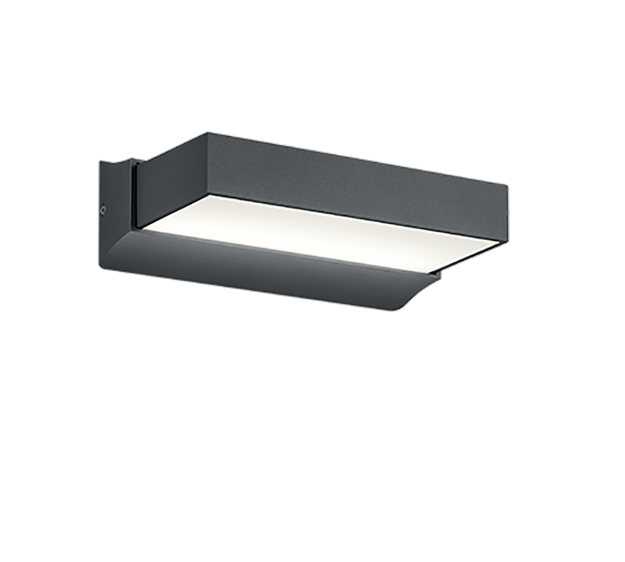 Επιτοίχιο Φωτιστικό Ανθρακί 23xH7cm Εξ.Χώρου IP65 LED 11w 3000K 1400lm Trio Lighting Cuando 226660242