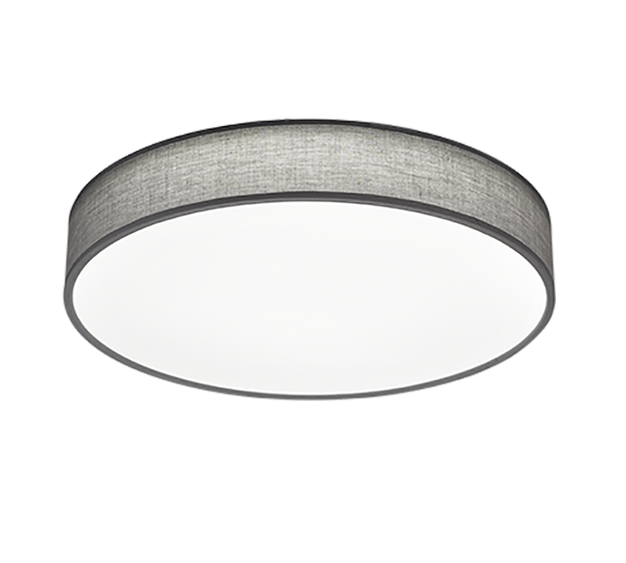 Πλαφονιέρα Οροφής Υφασμάτινη Γκρι 60xH10cm LED 42w 3000-5000K 4900lm Trio Lighting Lugano 621914011