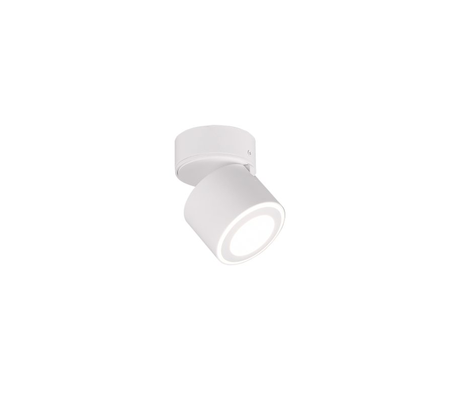 Σποτ Μονόφωτο Λευκό Ματ 8xH10cm Led 5w 3000K 450lm Trio Lighting Taurus 652910131