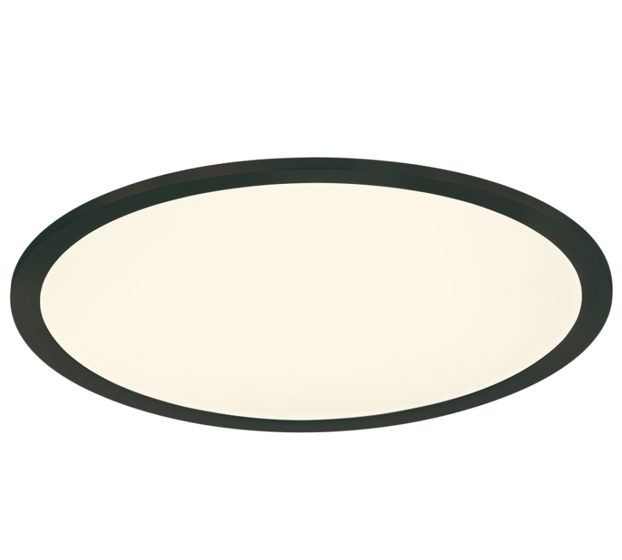 Πλαφονιέρα Οροφής 45xH4cm Black Matt Led 26w 3000K 3000lm Trio Lighting Phoenix 674094532