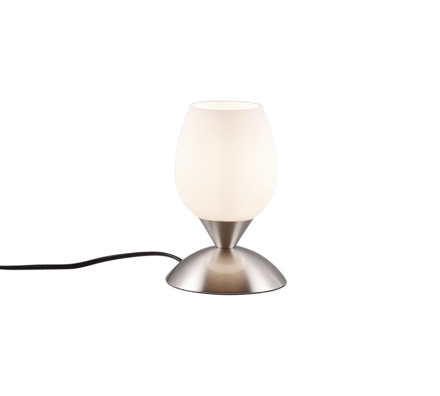 Πορτατίφ 12xH18cm 1xE14 Λευκό Καπέλο Βάση Νίκελ Ματ Trio Lighting Cup II R59441007